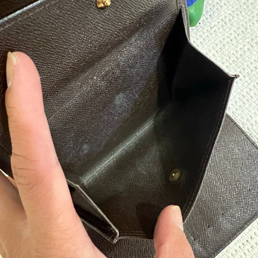 Louis Vuitton Trifold Wallet in signature Damier Ebene